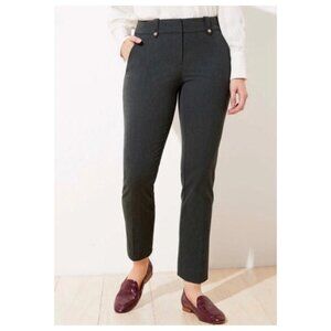 LOFT Stretch Slim Fit Flat Front Dress Pants Dark Olive Size 4